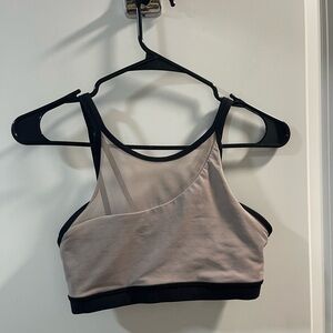 Lululemon Sports Bra Size 4 Women's Black and Tan Mesh Bralette